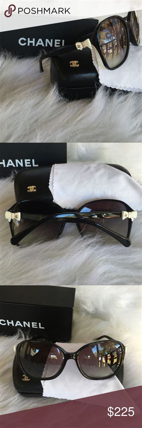 chanel glasses with bow on side